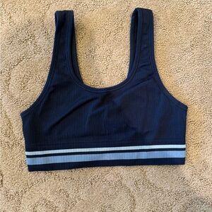 All in Motion Dark Blue Ribbed Sports Bra